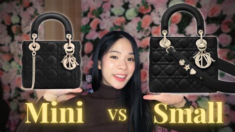 dior small lady dior|lady dior mini vs small.